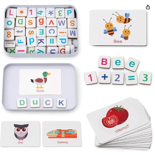 Coogam Wooden Magnetic Letters and Numbers Toys $37